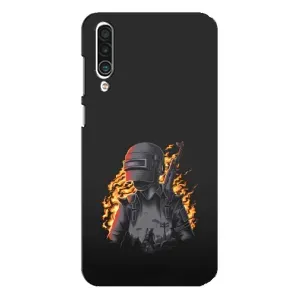 Силиконовый чехол с картинкой "Герой Pubg" на Meizu 16xs (В огне)