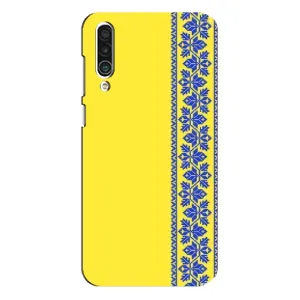 Силиконовый Чехол на Meizu 16xs (Вышиванка на желтом)
