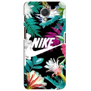 Силіконовый Чохол на Meizu M6s з картинкою НАЙК (Квітковий Nike)
