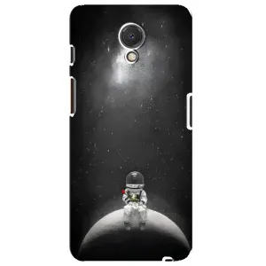 Силиконовый Чехол с принтом "Космонавты" на Meizu M6s (Космонавт романтик)