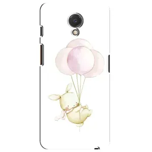 Силиконовый бампер с картинкой животных для Meizu M6s (Кролик и шарики)