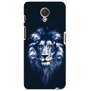 Чехол с картинкой на Meizu M6s (Лев - синий)