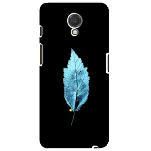 Чохол з картинками на чорному фоні для Meizu M6s (Листя)