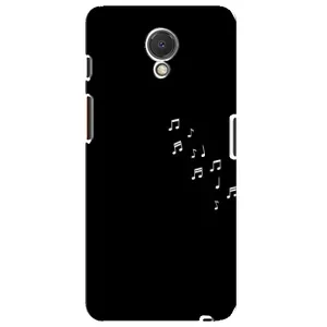Чохол з картинками на чорному фоні для Meizu M6s (Ноти)