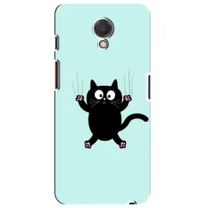 Силиконовый чехол с котиком для Meizu M6s (Падающий кот)