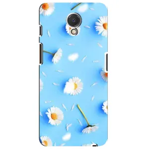 Чохол з Квітами для Meizu M6s (ромашки на блакитному)