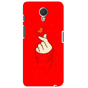 Чехлы (Знак сердечка) на Meizu M6s (Сердце на красном)