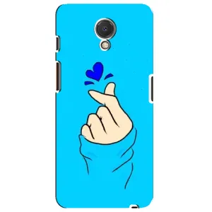 Чехлы (Знак сердечка) на Meizu M6s (Сердце на синем)