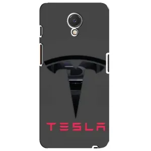 Силіконовий бампер з картинкою машини на Meizu M6s (Logo TESLA)