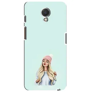 Силіконовый Чохол на Meizu M6s з картинкой Модных девушек (В шапці)
