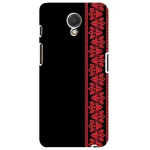 Силиконовый Чехол на Meizu M6s с картинкой Вышиванки (Вышиванка на черном)