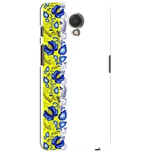 Силиконовый Чехол на Meizu M6s с картинкой Вышиванки (Желто-синяя вышиванка)