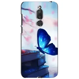 Силиконовый бампер с картинкой животных для Meizu M6T, Meilan 6T (Бабочка синяя)