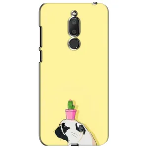 Бампер для Meizu M6T, Meilan 6T с картинкой "Песики" (Кактус на голове)