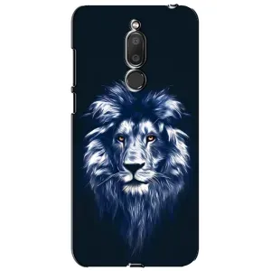 Чехол с картинкой на Meizu M6T, Meilan 6T (Лев - синий)