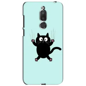 Силиконовый чехол с котиком для Meizu M6T, Meilan 6T (Падающий кот)