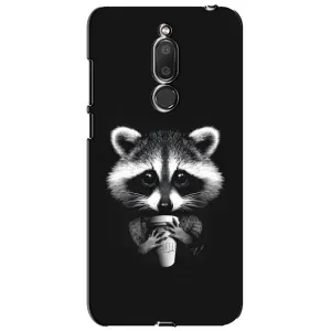 Силиконовый Чехол с Енотами на Meizu M6T, Meilan 6T (С кофем)