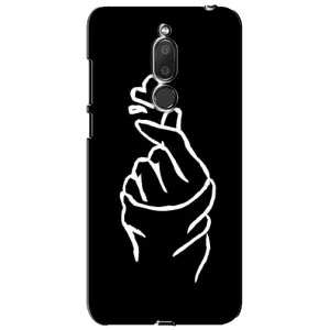 Чехлы (Знак сердечка) на Meizu M6T, Meilan 6T (Сердце на черном)