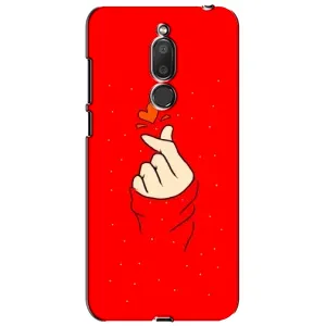 Чехлы (Знак сердечка) на Meizu M6T, Meilan 6T (Сердце на красном)