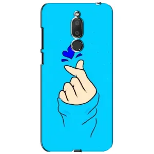 Чехлы (Знак сердечка) на Meizu M6T, Meilan 6T (Сердце на синем)