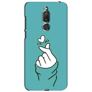 Чехлы (Знак сердечка) на Meizu M6T, Meilan 6T (Сердечко на бирюзовом)