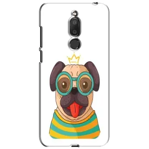 Бампер для Meizu M6T, Meilan 6T с картинкой "Песики" (Собака Король)