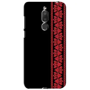 Силиконовый Чехол на Meizu M6T, Meilan 6T с картинкой Вышиванки (Вышиванка на черном)