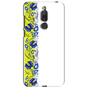 Силиконовый Чехол на Meizu M6T, Meilan 6T с картинкой Вышиванки (Желто-синяя вышиванка)