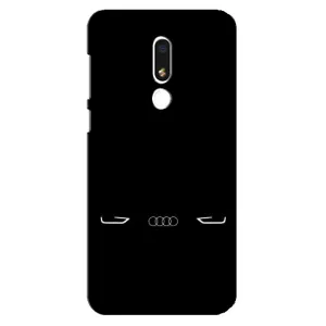 Силиконовый бампер с картинкой машины на Meizu M8 Lite (Силует Audi)