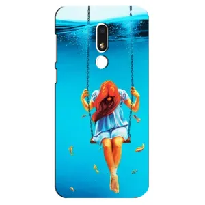 Чехол Стильные девушки на Meizu M8 Lite (Девушка на качели)