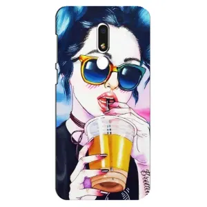 Чехол с картинкой Модные Девчонки Meizu M8 Lite (Девушка с коктейлем)