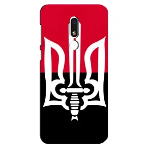 Чехлы УПА (Красно-Чёрный) на Meizu M8 Lite (Герб Украины)