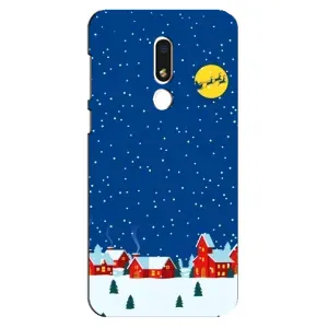 Силіконовий бампер на різдво для Meizu M8 Lite (Місто в снігу)