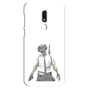 Силиконовый чехол с картинкой "Герой Pubg" на Meizu M8 Lite (Из букв)
