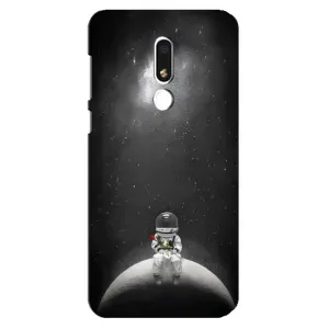Силиконовый Чехол с принтом "Космонавты" на Meizu M8 Lite (Космонавт романтик)