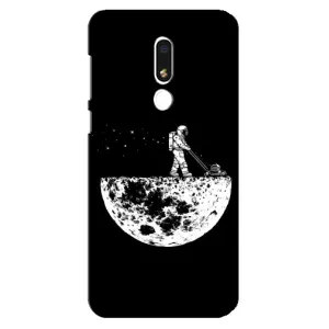 Силиконовый Чехол с принтом "Космонавты" на Meizu M8 Lite (Космонавт)