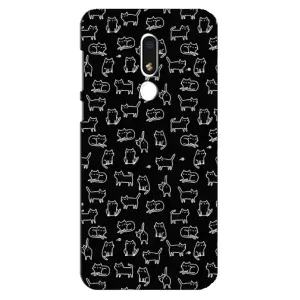 Чохол на тематику: Коти для Meizu M8 Lite (Котики на чорному)
