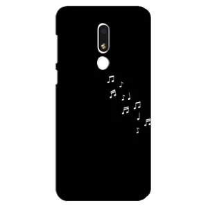 Чохол з картинками на чорному фоні для Meizu M8 Lite (Ноти)