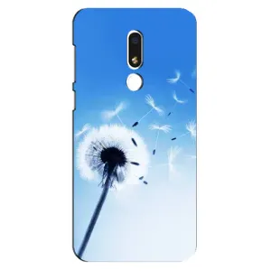 Силіконовий Чохол з кульбабками на Meizu M8 Lite (Кульбабка на блакитному)