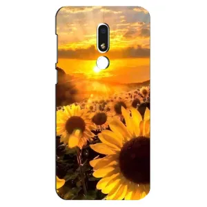 Чохол з Квітами для Meizu M8 Lite (поле соняшників)