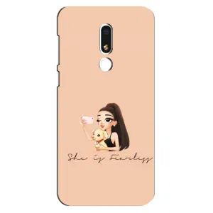Силиконовый Чехол на Meizu M8 Lite с картинкой Стильных Девушек (С собакой)