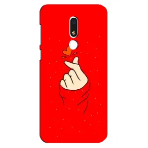 Чохол (Знак сердечка) для Meizu M8 Lite (Сердечко на червоному)