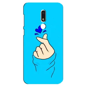 Чохол (Знак сердечка) для Meizu M8 Lite (Сердечко на синоьому)