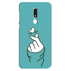 Чохол (Знак сердечка) для Meizu M8 Lite (Сердечко на бірюзовому)