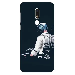 Силиконовый чехол с картинкой "Герой Pubg" на Meizu M8 Lite (В экиперовке)