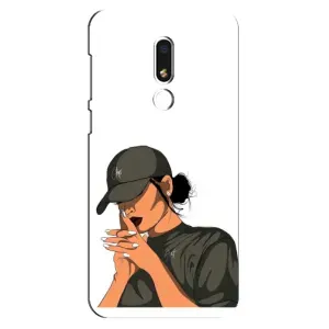 Силиконовый Чехол на Meizu M8 Lite с картинкой Стильных Девушек (В зеленом)