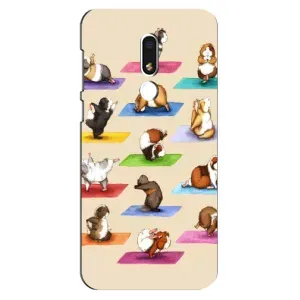 Чехол с Прикольным принтом на Meizu M8 Lite (Ёга свинок)