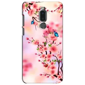 Чехол с принтом САКУРЫ на Meizu Note 8 (Бабочки на сакуре)