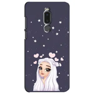 Чехол Стильные девушки на Meizu Note 8 (Девушка и сердечки)