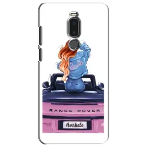 Силиконовый Чехол на Meizu Note 8 с картинкой Стильных Девушек (Девушка на машине)